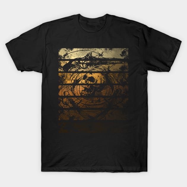 Pirate Island - Treasure Trove - Captain Blackbeard Skull T-Shirt by Area31Studios